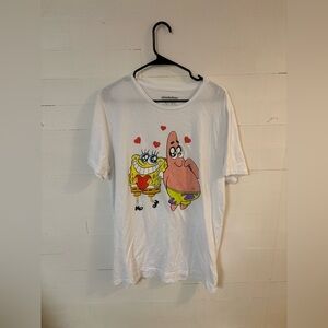 SpongeBob Patrick Heart Graphic Tee Nickelodeon XL White Shirt